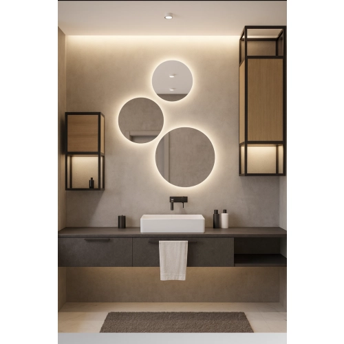 Zestaw trzech okrągłych luster z podświetleniem - TRES LED